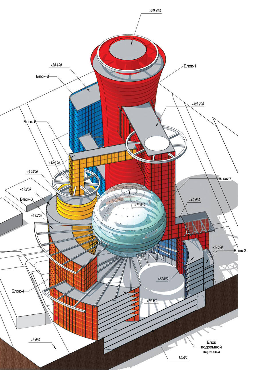 Результат концептуального проектирования в Revit